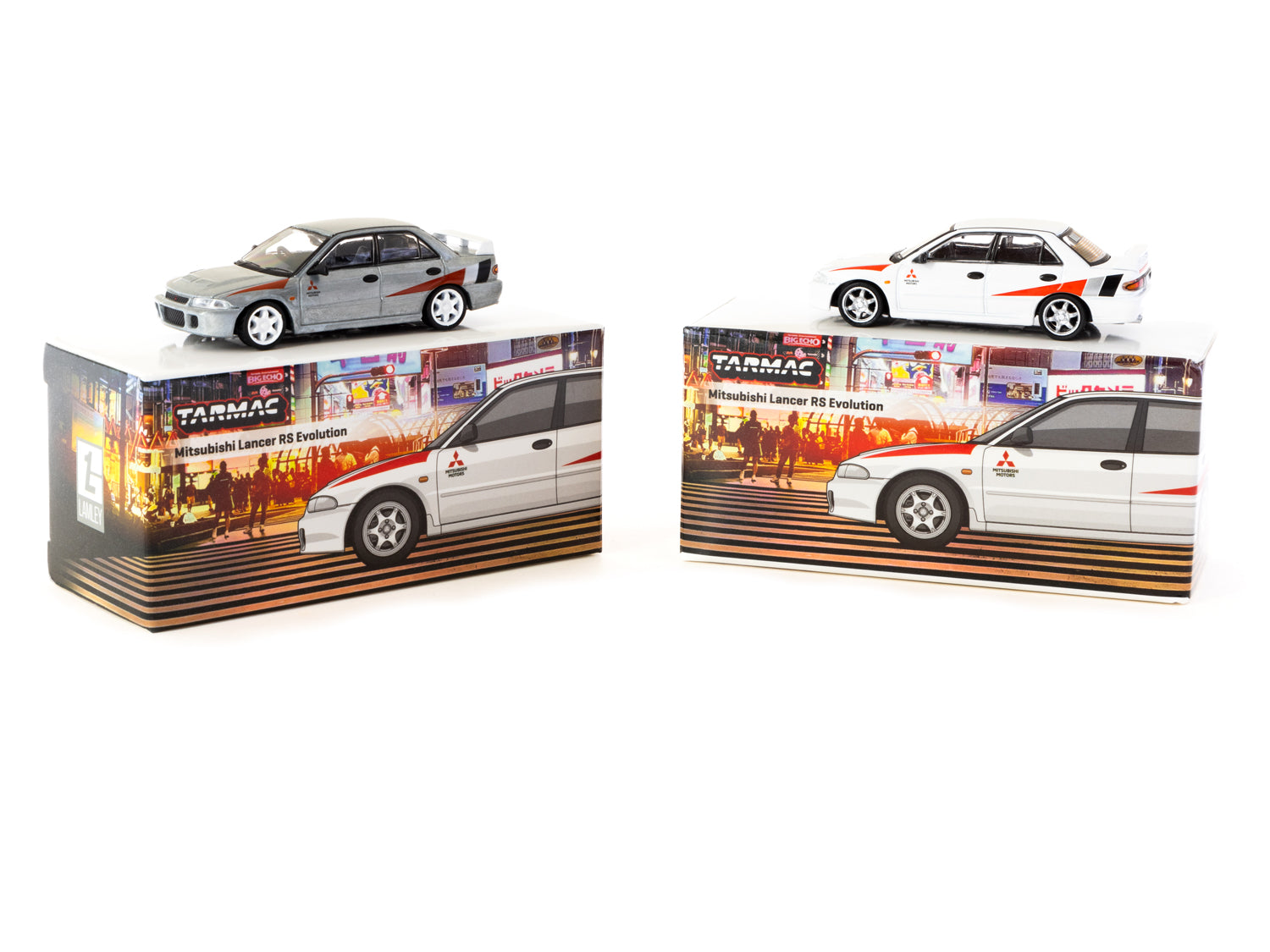 1/64 Mitsubishi Lancer RS Evolution White - Tarmac Works GLOBAL64