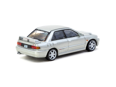1/64 Mitsubishi Lancer GSR Evolution Silver Special Edition with Tarmac Cards - Tarmac Works GLOBAL64
