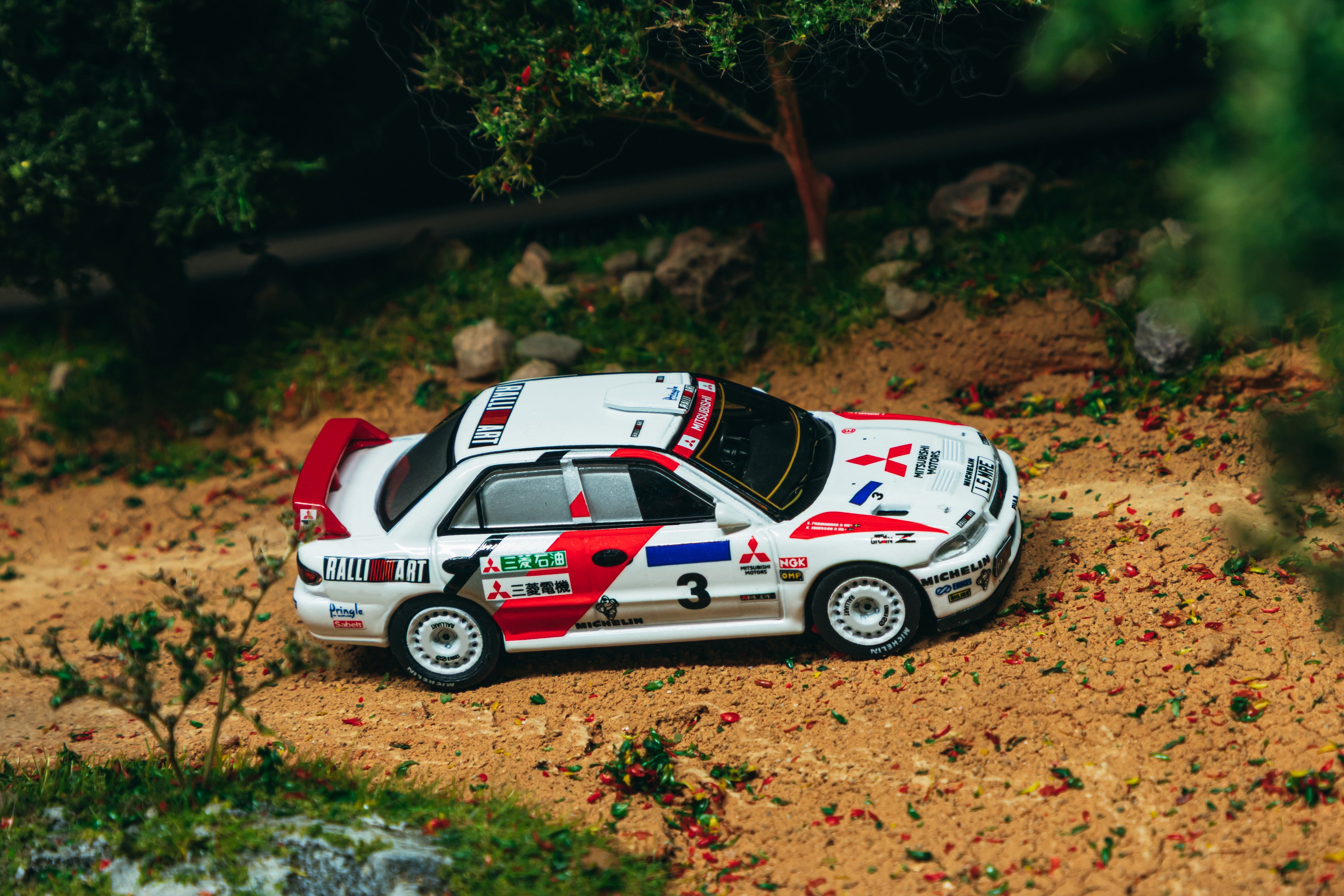 1/64 Mitsubishi Lancer Evolution II Hong Kong Beijing Rally 1994 #3 - Tarmac Works GLOBAL64