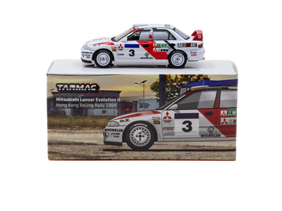 1/64 Mitsubishi Lancer Evolution II Hong Kong Beijing Rally 1994 #3 - Tarmac Works GLOBAL64