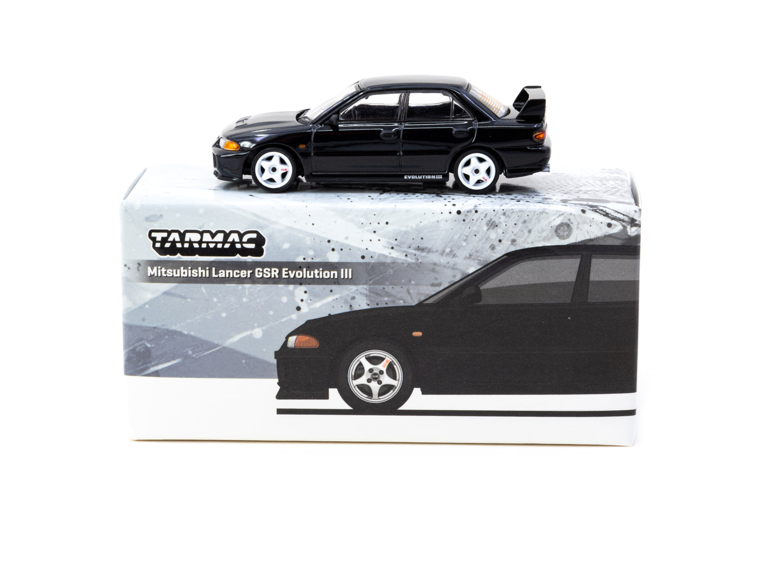 1/64 Mitsubishi Lancer GSR Evolution III Black - Tarmac Works GLOBAL64