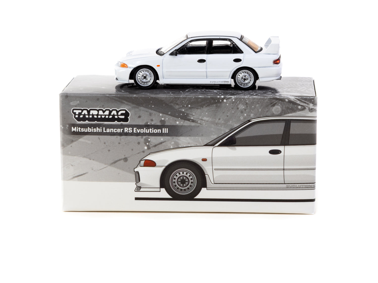 1/64 Mitsubishi Lancer RS  Evolution III White - Lamley Special Edition - Tarmac Works GLOBAL64