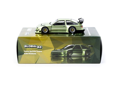 1/64 Toyota Sprinter Trueno AE86 Widebody Green - Designed by Jon Sibal - Tarmac Works GLOBAL64
