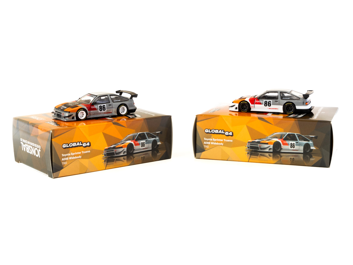 1/64 Toyota Sprinter Trueno AE86 Widebody TRD - Tarmac Works GLOBAL64