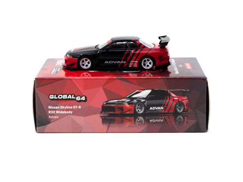 Tarmac Works 1/64 Nissan Skyline GT-R R32 Widebody Advan - Designed by