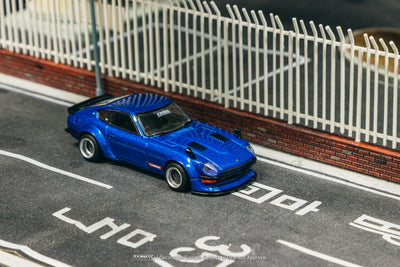1/64 Nissan Fairlady Z S30 Widebody Blue - Designed by Jon Sibal - Tarmac Works GLOBAL64