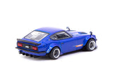 Tarmac Works 1/64 Nissan Fairlady Z S30 Widebody Blue - Designed by Jon Sibal - GLOBAL64