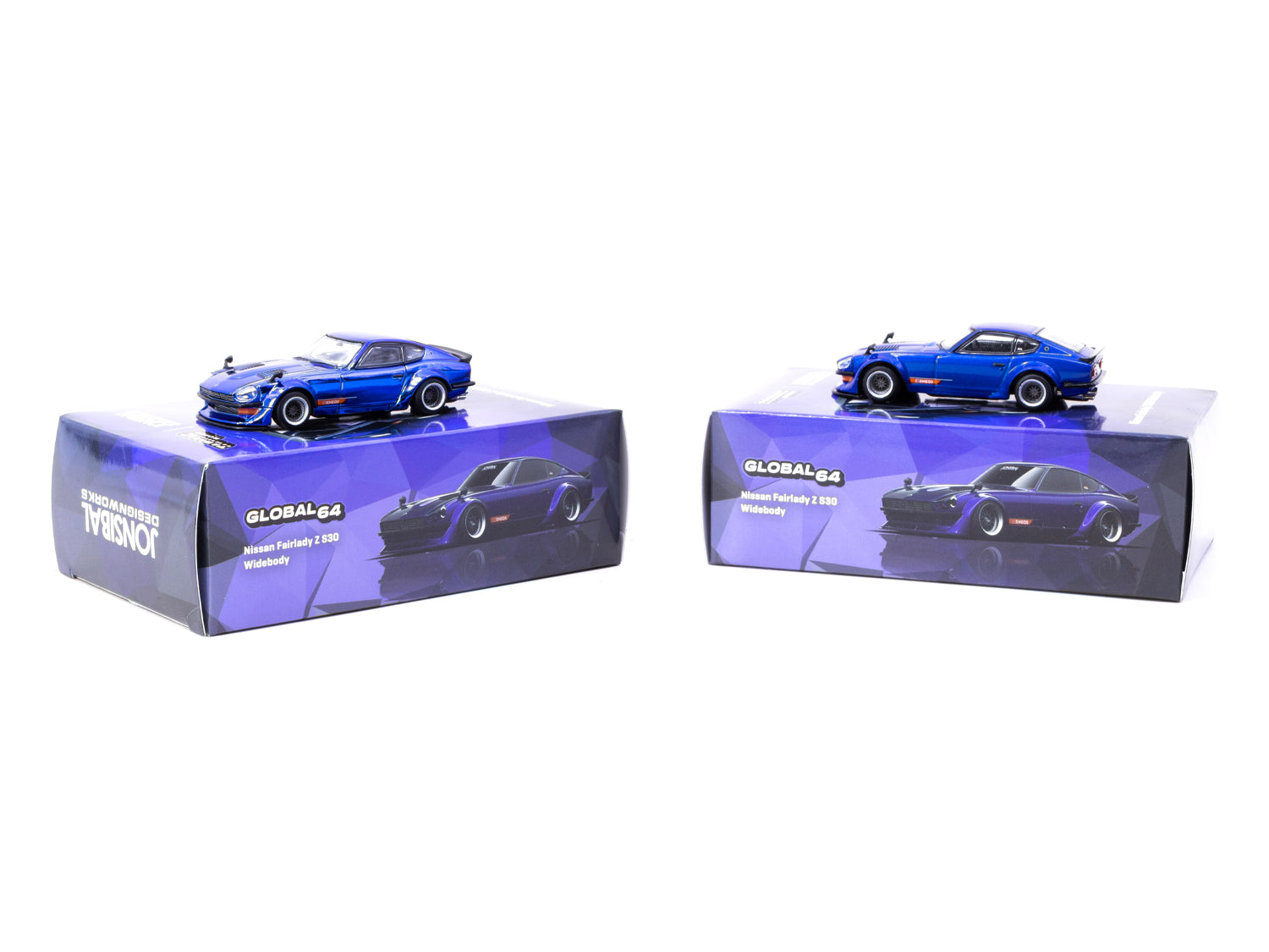 1/64 Nissan Fairlady Z S30 Widebody Blue - Designed by Jon Sibal - Tarmac Works GLOBAL64