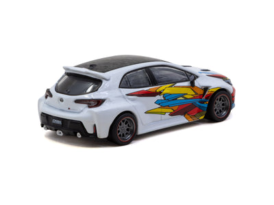1/64 Toyota GR Corolla Widebody White - Designed by Jon Sibal - Tarmac Works GLOBAL64
