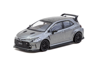 1/64 Toyota GR Corolla Grey with oil can packaging - Tarmac Works GLOBAL64