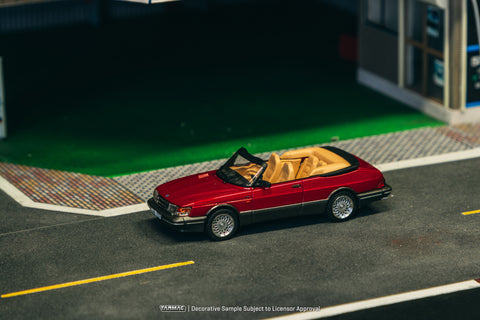 Tarmac Works 1/64 Saab 900 Turbo Convertible Red - GLOBAL64