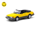 Tarmac Works 1/64 Saab 900 Turbo Convertible Yellow with Tarmac Cards Combo set - GLOBAL64