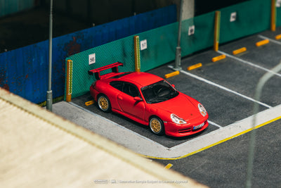 1/64 Porsche 911 GT3 (type 996) Red - Tarmac Works X iXO Models GLOBAL64