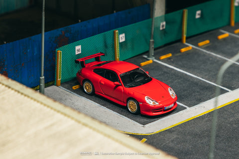 Tarmac Works X iXO Models 1/64 Porsche 911 GT3 (type 996) Red - GLOBAL64