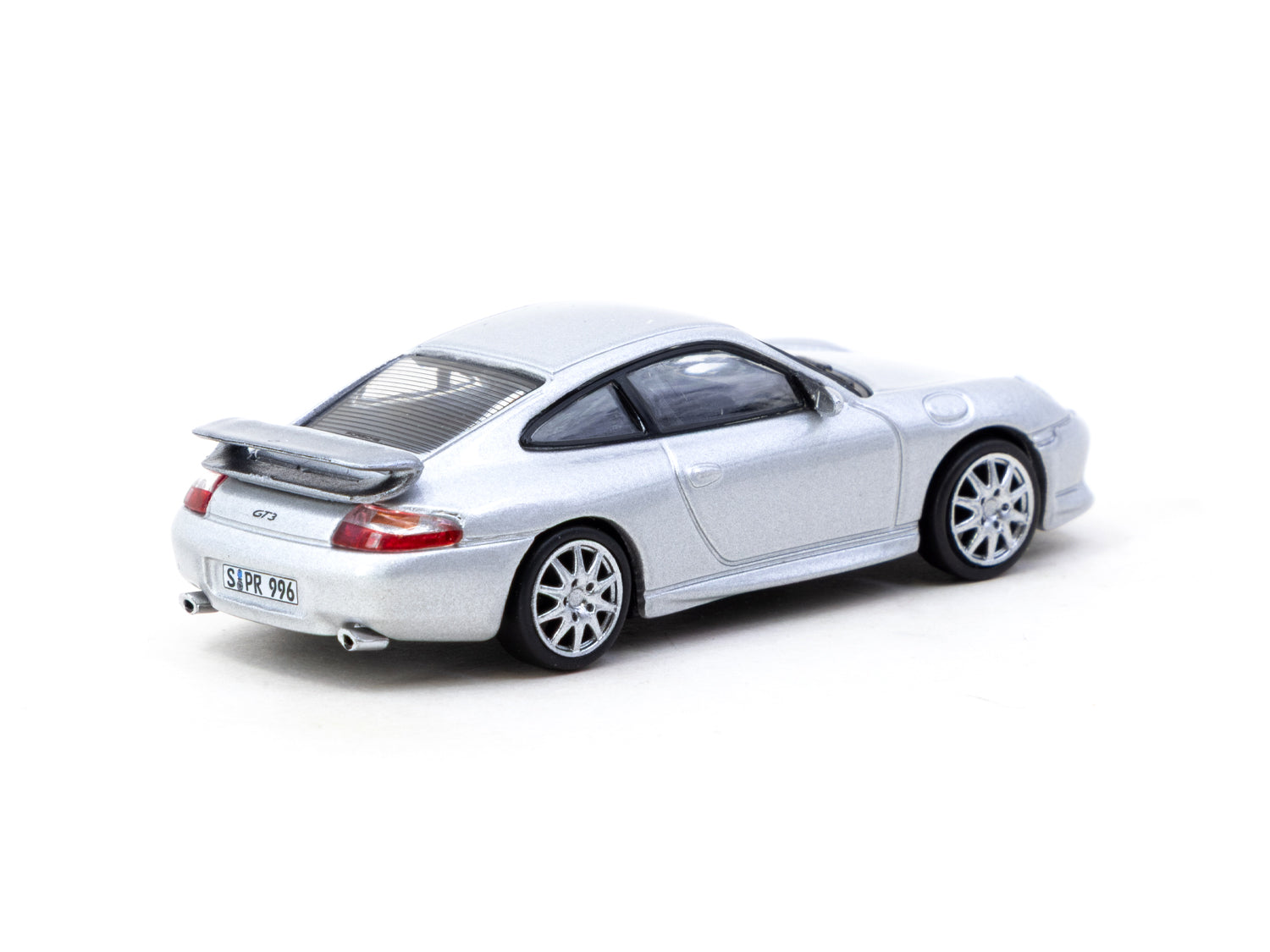 1/64 Porsche 911 GT3 (type 996) Silver - Tarmac Works X iXO Models GLOBAL64