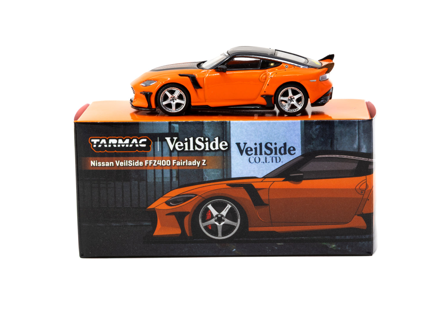 ふうた 1/64 Nissan VeilSide FFZ400 Fairlady Z Orange - Tarmac Works GLOBAL64