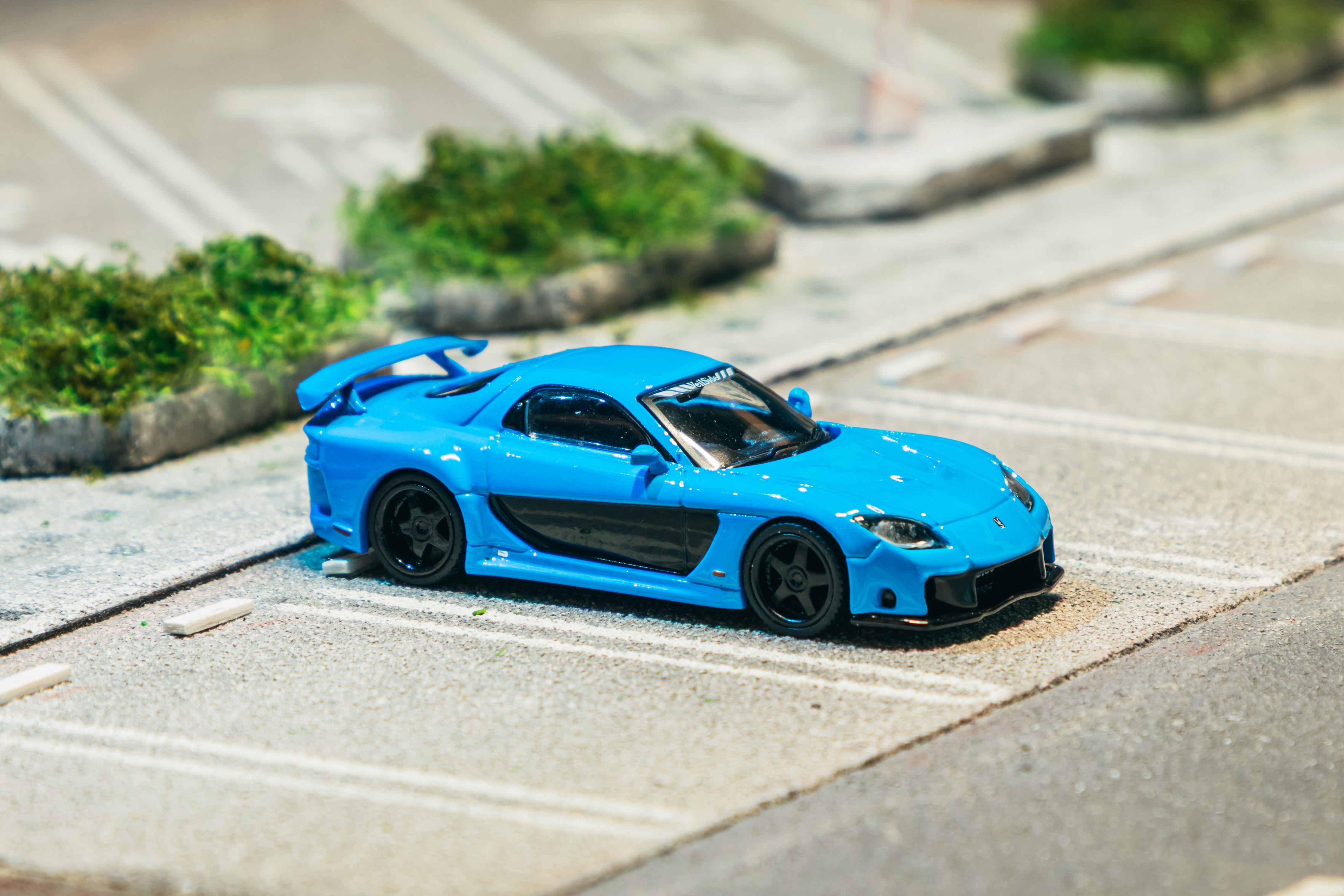 1/64 Mazda RX-7 VeilSide Fortune7 Blue - Tarmac Works GLOBAL64