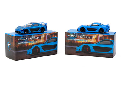 1/64 Mazda RX-7 VeilSide Fortune7 Blue - Tarmac Works GLOBAL64
