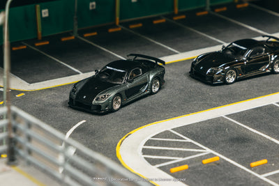 1/64 Mazda RX-7 VeilSide Fortune7 Grey Metallic / Black - Tarmac Works GLOBAL64