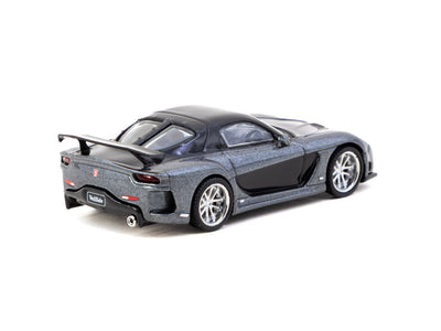 1/64 Mazda RX-7 VeilSide Fortune7 Grey Metallic / Black - Tarmac Works GLOBAL64