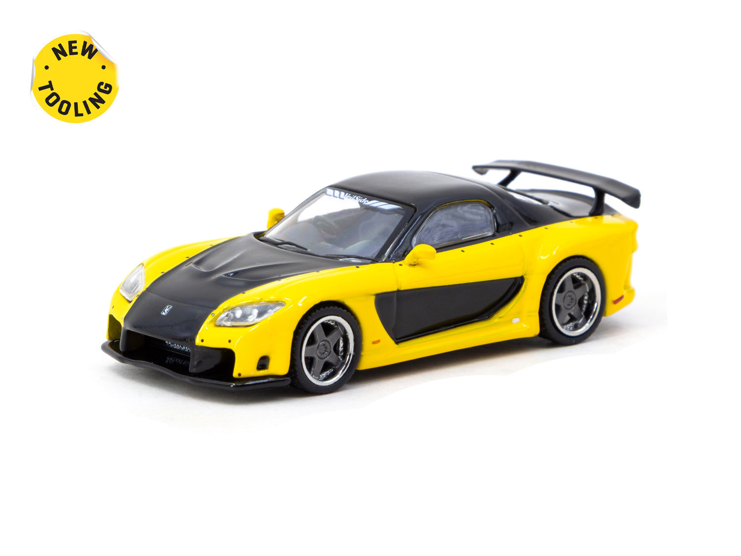 1/64 Mazda RX-7 VeilSide Fortune7 Yellow / Black - Tarmac Works GLOBAL