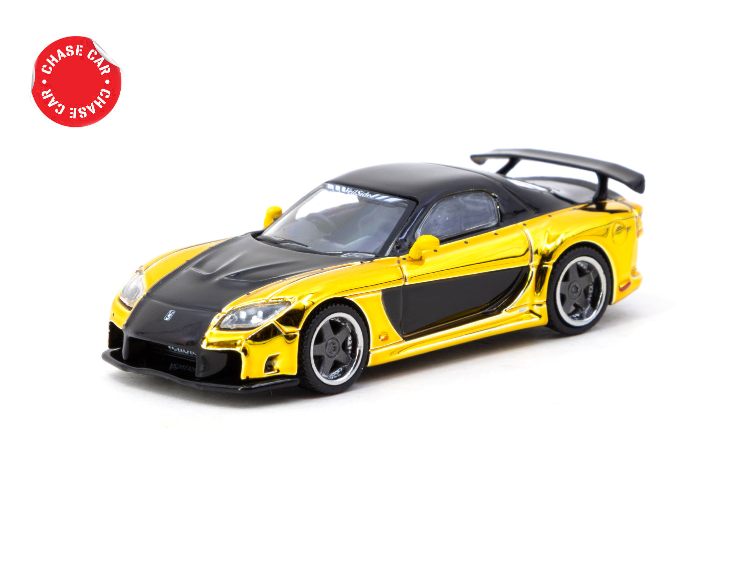 1/64 Mazda RX-7 VeilSide Fortune7 Yellow / Black - Tarmac Works GLOBAL