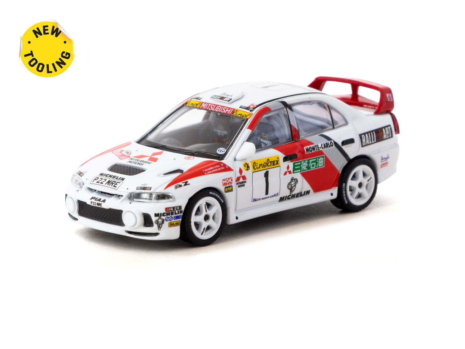 1/64 Mitsubishi Lancer Evolution IV Rallye Monte-Carlo 1997 #1 - Tarmac Works GLOBAL64