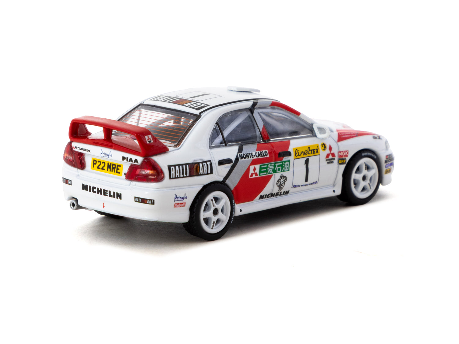 1/64 Mitsubishi Lancer Evolution IV Rallye Monte-Carlo 1997 #1 - Tarmac Works GLOBAL64