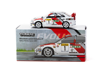 1/64 Mitsubishi Lancer Evolution IV Rallye Monte-Carlo 1997 #1 - Tarmac Works GLOBAL64
