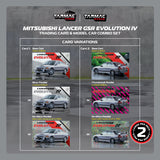 Tarmac Works 1/64 Mitsubishi Lancer GSR Evolution IV Silver with Tarmac Cards - GLOBAL64