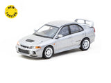 Tarmac Works 1/64 Mitsubishi Lancer GSR Evolution IV Silver with Tarmac Cards - GLOBAL64