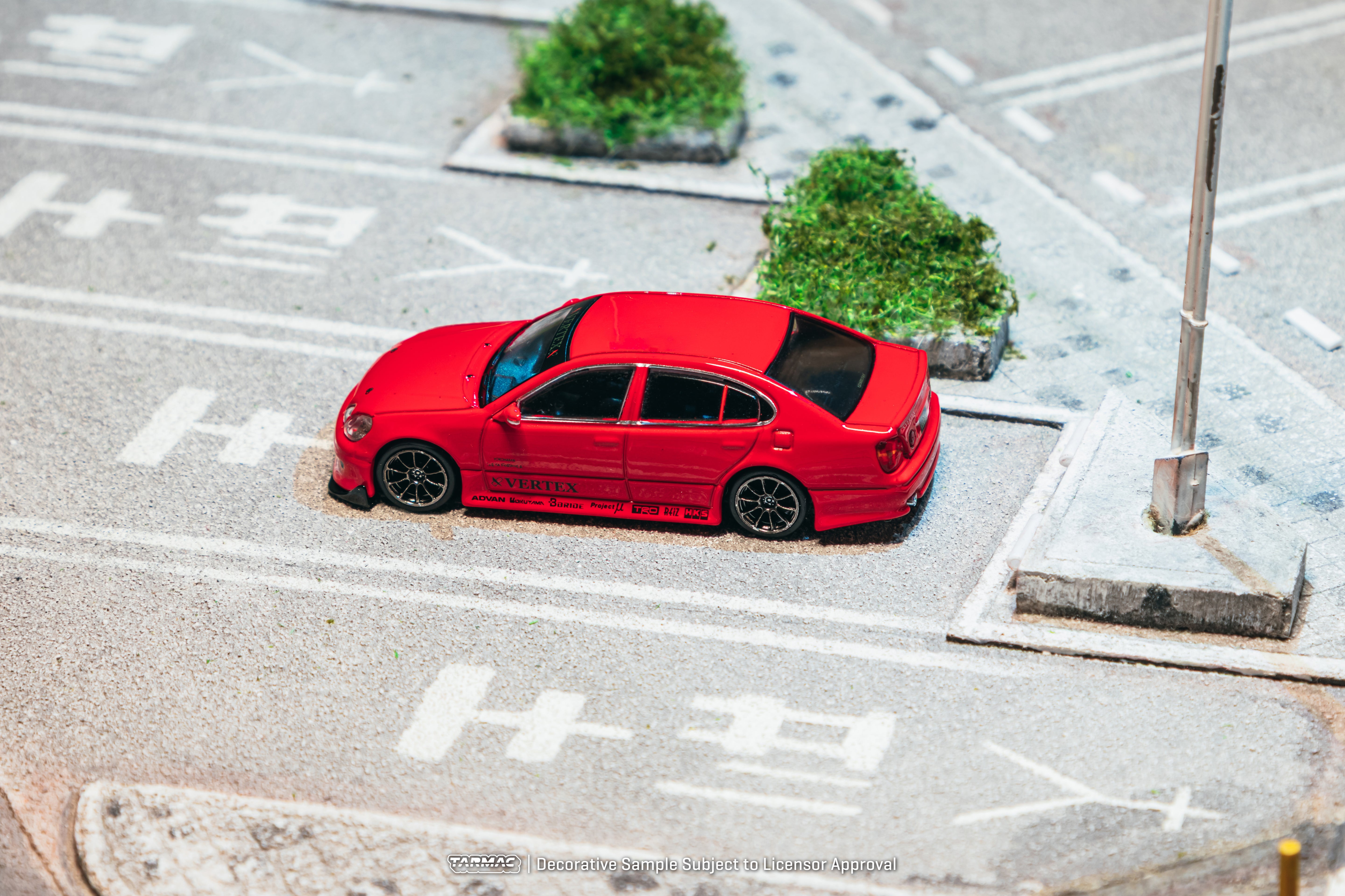 1/64 VERTEX Toyota Aristo JZS161 Red with Tarmac Cards - Tarmac Works GLOBAL64