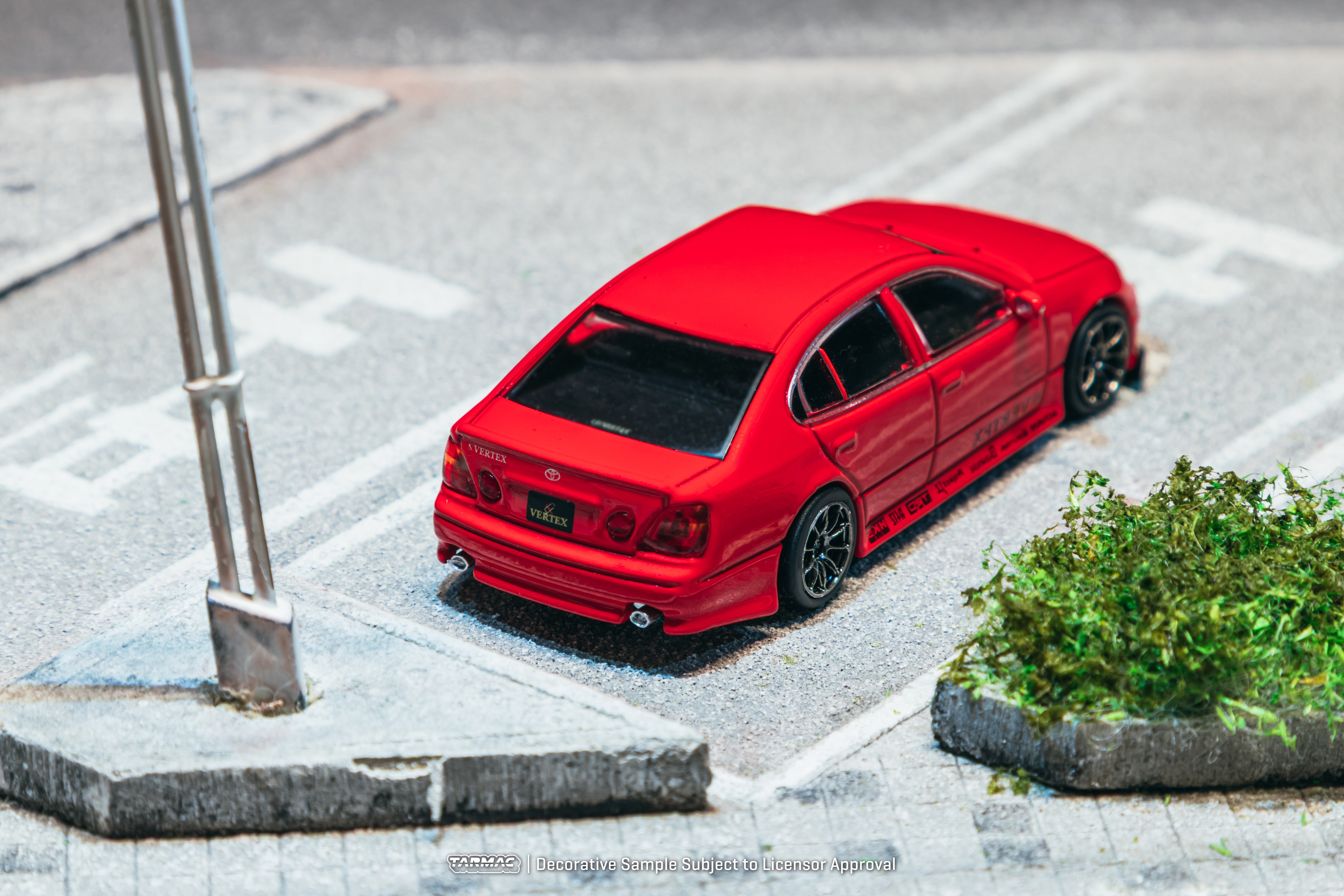 1/64 VERTEX Toyota Aristo JZS161 Red with Tarmac Cards - Tarmac Works