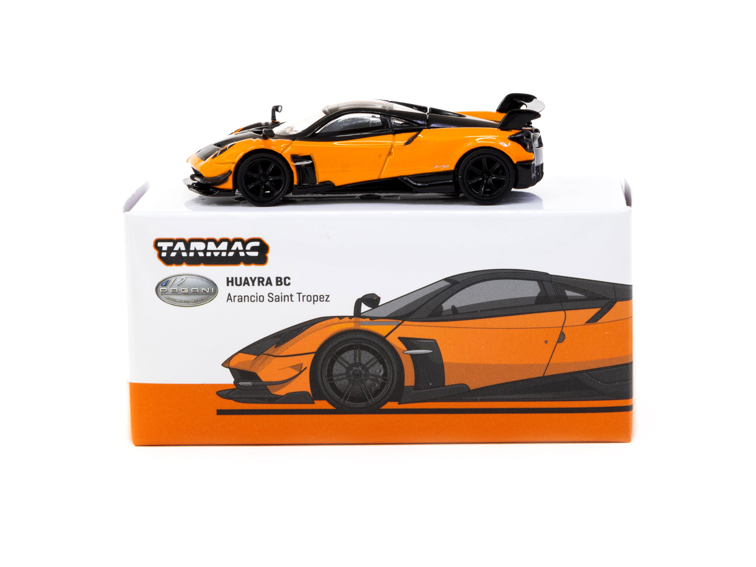 1/64 Pagani Huayra BC Arancio Saint Tropez - Tarmac Works GLOBAL64