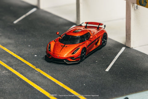 Tarmac Works 1/64 Koenigsegg Regera Orange Metallic / Black Stripes - GLOBAL64
