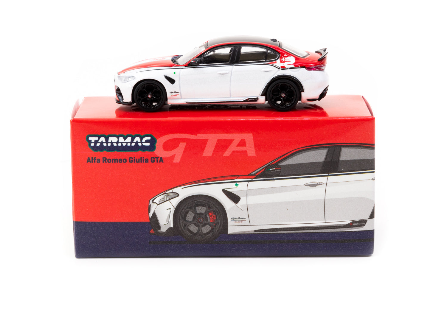 1/64 Alfa Romeo Giulia GTA Red / White - Tarmac Works GLOBAL64