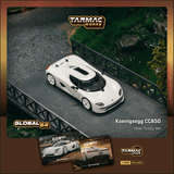 Tarmac Works 1/64 Koenigsegg CC850 White with Tarmac Cards Combo Set - GLOBAL64