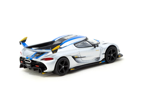 Tarmac Works 1/64 Koenigsegg Jesko Attack White with Tarmac Cards - La Tarmac Works 1/64 Koenigsegg Jesko Attack White with Tarmac Cards - La