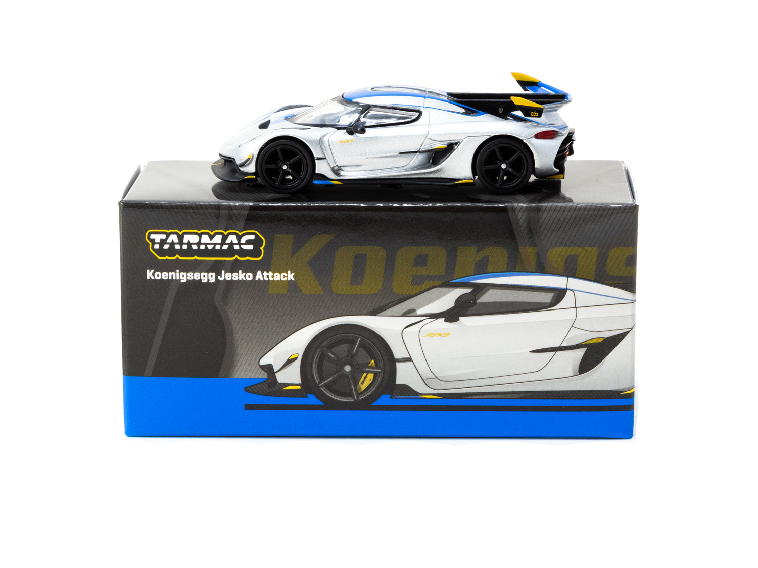 1/64 Koenigsegg Jesko Attack Silver - Tarmac Works GLOBAL64