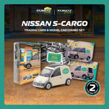 Tarmac Works 1/64 Nissan S-Cargo Presentation with Tarmac Cards Combo Set - GLOBAL64