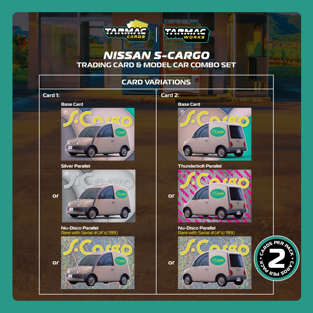 1/64 Nissan S-Cargo Presentation with Tarmac Cards Combo Set