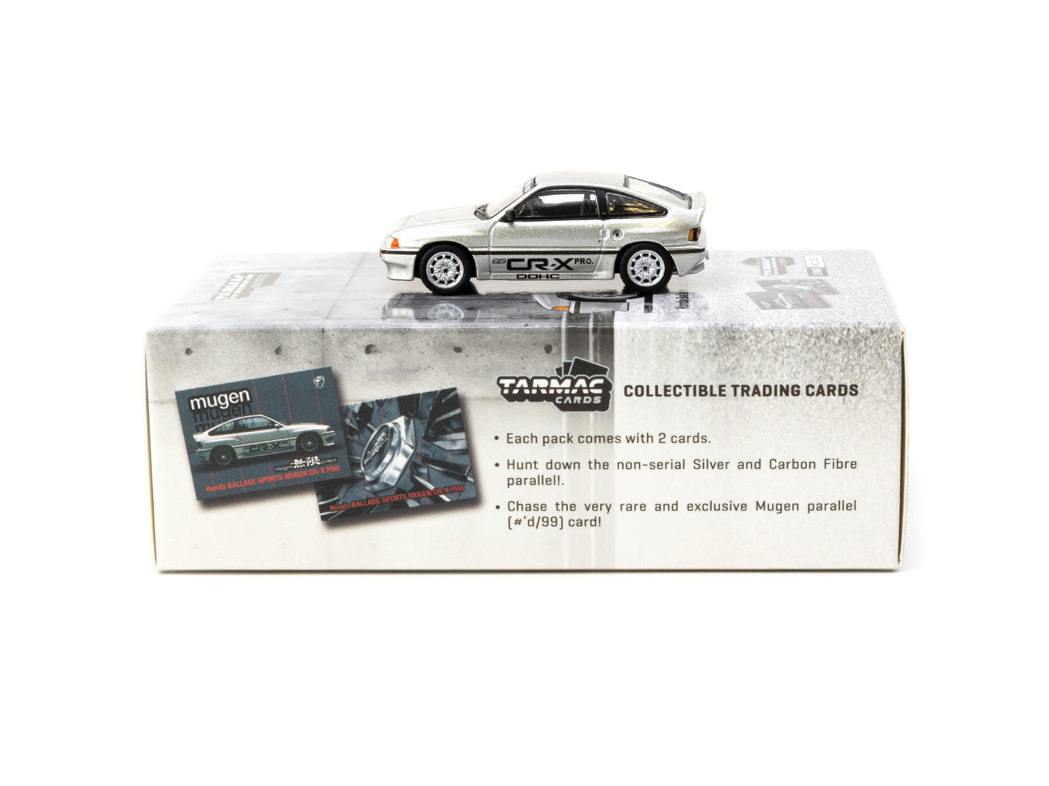 1/64 Honda Ballade Sports MUGEN CR-X Pro Silver with Tarmac Cards