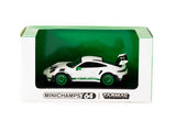 Minichamps X Tarmac Works 1/64 Porsche 911 (992) GT3 RS White / Green - COLLAB64
