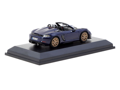 1/64 Porsche 718 Spyder RS Gentian Blue Metallic - Art of Speed Malaysia Special Edition - Minichamps X Tarmac Works COLLAB64
