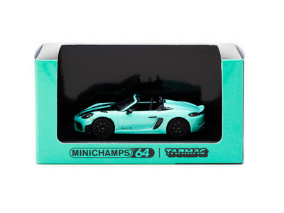 1/64 Porsche 718 Spyder RS Mint Green - Tarmac Works X Minichamps COLLAB64