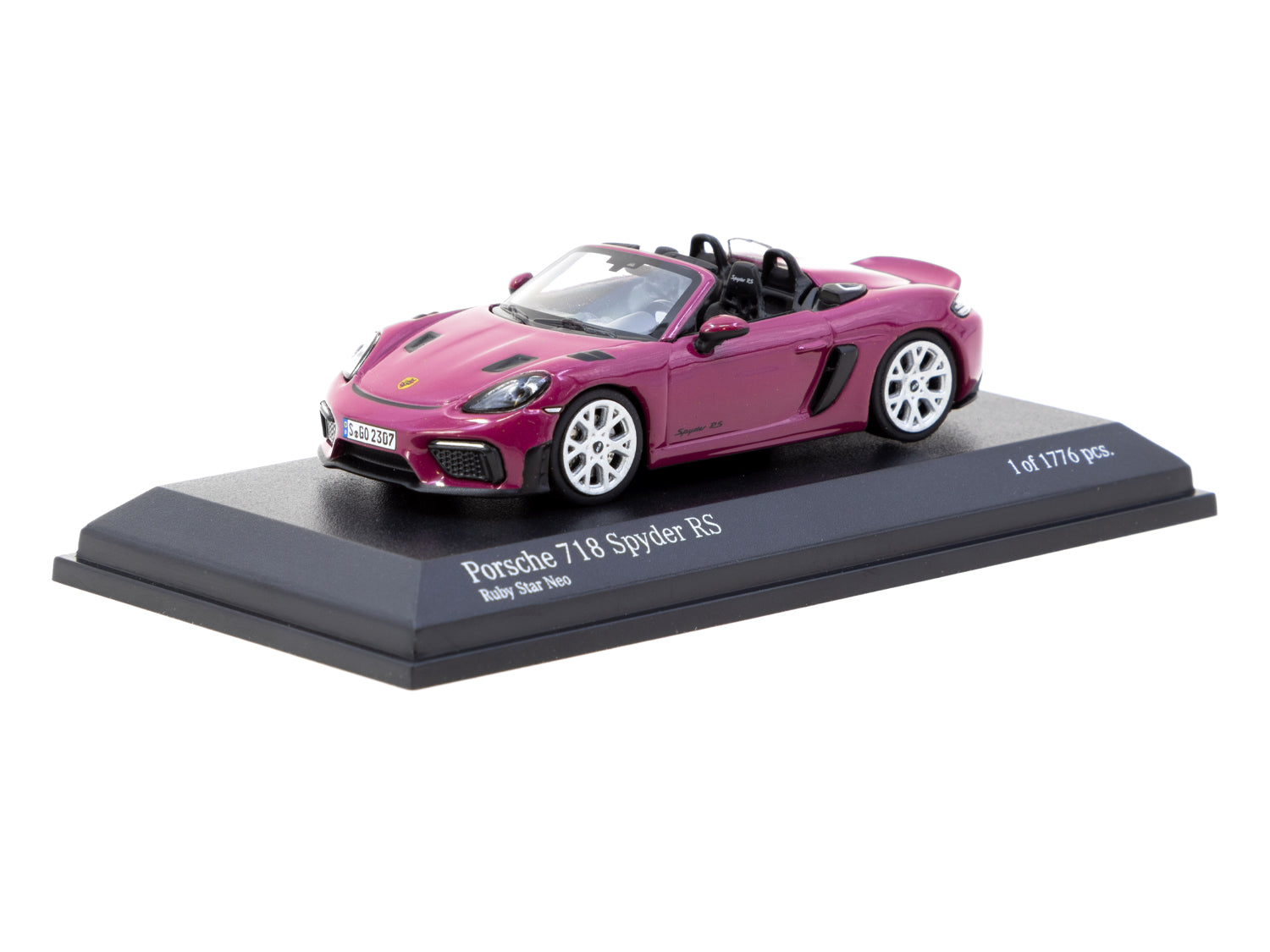 1/64 Porsche 718 Spyder RS Ruby Star Neo - Tarmac Works X Minichamps C