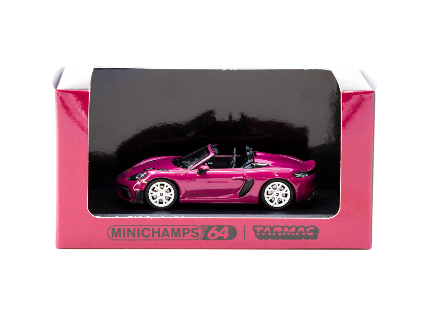 1/64 Porsche 718 Spyder RS Ruby Star Neo - Tarmac Works X Minichamps C