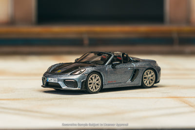 1/64 Porsche 718 Spyder RS Vanadium Grey Metallic - Tarmac Works X Minichamps  COLLAB64