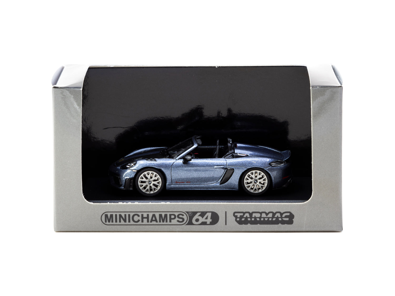 1/64 Porsche 718 Spyder RS Vanadium Grey Metallic - Tarmac Works X Minichamps  COLLAB64
