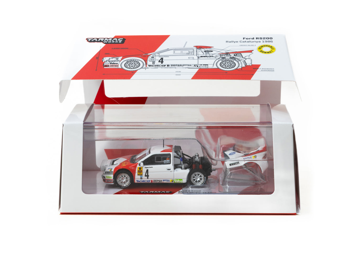 1/64 Ford RS200 Rallye Catalunya 1986 #04 - Tarmac Works HOBBY64+
